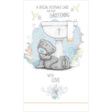 Christening Me to You Bear Keepsake Card Image Preview